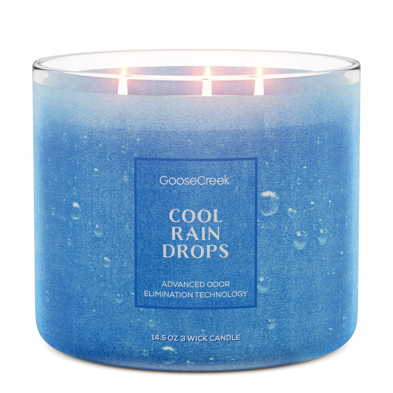 Cool Rain Drops Odor Eliminating 3-Wick Candle A4
